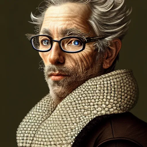 Image similar to highly detailed intricate masterpiece portrait painting of a scientist, trending on artstation.