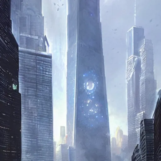 Image similar to homelander laser eyes through wtc, Greg Rutkowski, beautiful art,