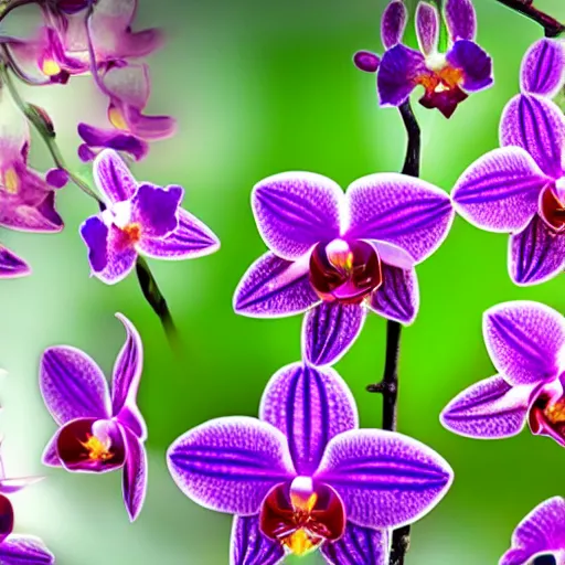 Prompt: orchid flowers structure