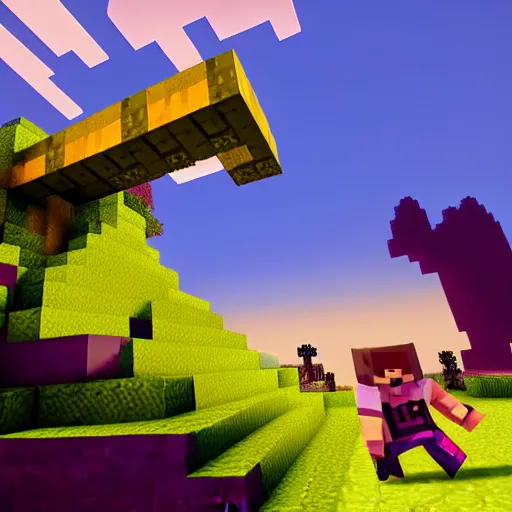 Image similar to dream from minecraft in an epic battle, cinematic, award winning, dramatic lighting, vivid colors