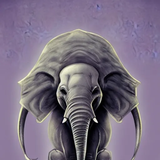 Image similar to anthropomorphic humanoid elephant knight, fantasy illustration