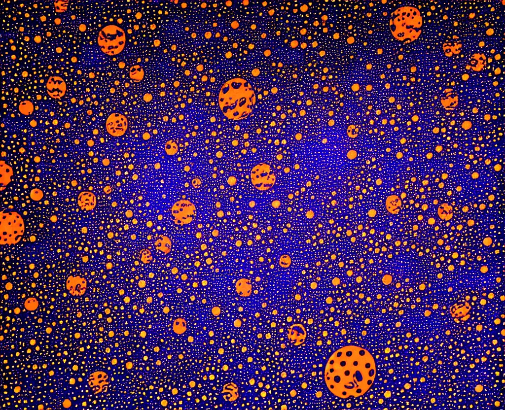 Image similar to halls of space, dream waves on the starfields by ben wanat and yayoi kusama ; fantasy ; scifi ; by ben wanat ; astral tears ;
