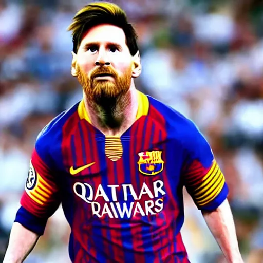 Image similar to super Saiyan Lionel Messi