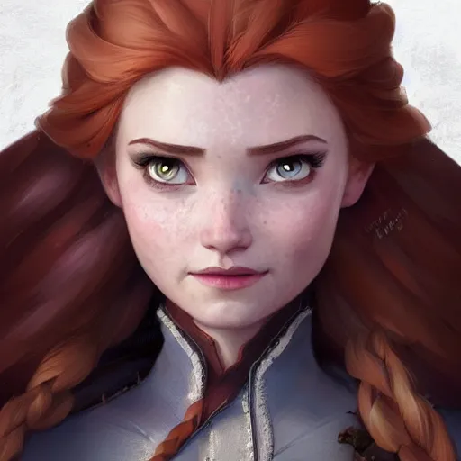 Image similar to anna from frozen in game of thrones, highly detailed digital painting, artstation, concept art, smooth, sharp focus, illustration, art by artgerm and greg rutkowski and alphonse mucha