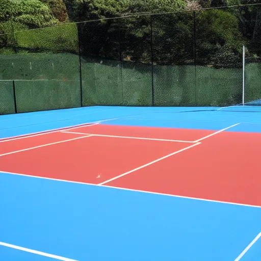 Image similar to 6 0 s art of tennis court at the pool