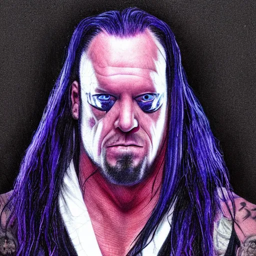 Prompt: portrait of the undertaker from wwe