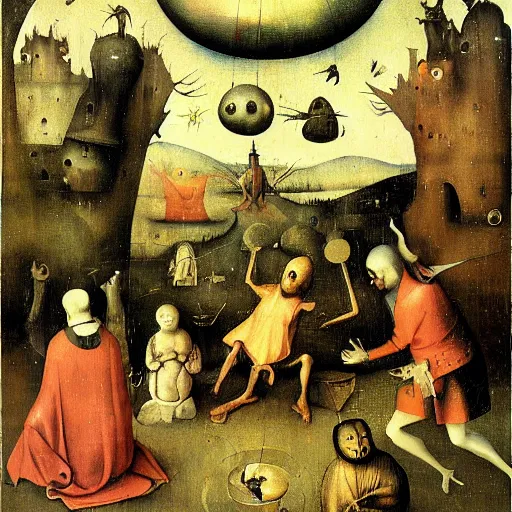 Image similar to psychonauts by hieronymus bosch