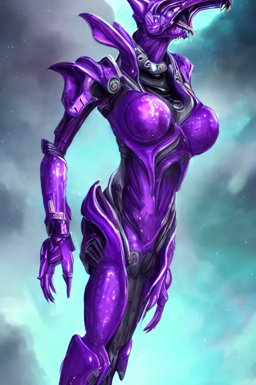 Prompt: galactic hyperdetailed elegant beautiful stunning giantess anthropomorphic sexy hot mecha female dragon goddess, purple body, purple metal ears, sleek eyes, smooth purple skin, sleek purple armor, bigger than galaxy, epic proportions, epic scale, epic size, detailed warframe, furry, dragon art, goddess, giantess, furaffinity, octane