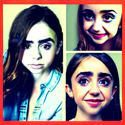 Image similar to beautiful portrait of a combination of tanya reynolds, lily collins, isabela moner, zoe kazan, natalia dyer