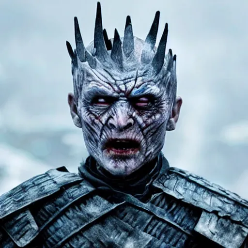 Prompt: zombie justin sun as night king in game of thrones
