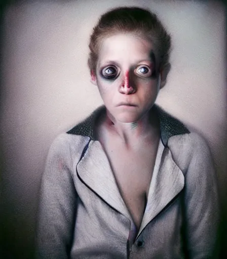 Prompt: a high quality, high detail, photorealistic portrait by kyle thompson and gottfried helnwein, intensly emotional