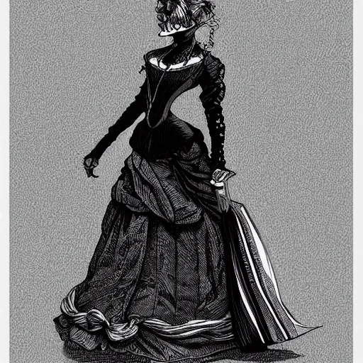 Image similar to anthro victorian scholar, black ink on paper, trending on artstation, beautiful, intricate, detailed