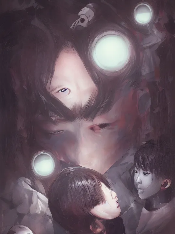 Image similar to Full shot of Kpop boy idol with no face and an eyeball instead of head performing on stage. Orb Head. Sphere Head. Eyeball Head. Eye exam. Friendly horror. Realistic. By Ruan Jia and Artgerm and Range Murata and WLOP. Key Art. Fantasy Illustration. award winning, Artstation, intricate details, Hyperdetailed, 8k resolution.