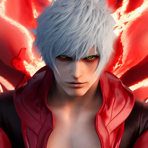 portrait of dante from devil may cry, medium length, Stable Diffusion