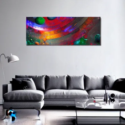 Image similar to elysium mothership retribution scarce color palette cold power-line alienated scenery in a dream subconscious cavern sacred geometry canvas carefully structured abstract expressionism painting on canvas by Eeede Aaa (2041)