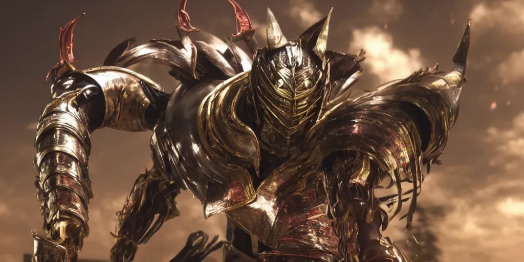 Image similar to a film still of a black man starring in a japanese blockbuster film as yoshimitsu from tekken, shallow depth of field, cinematic, award winning cgi, vfx, film still