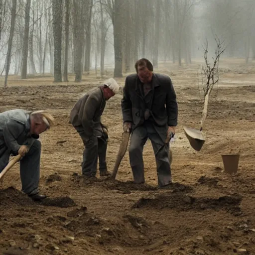 Prompt: lars von trier throw some slaves digging holes in there ala russians at chernobyl 2 0 2 2 1 0 2 4 x 1 0 2 4
