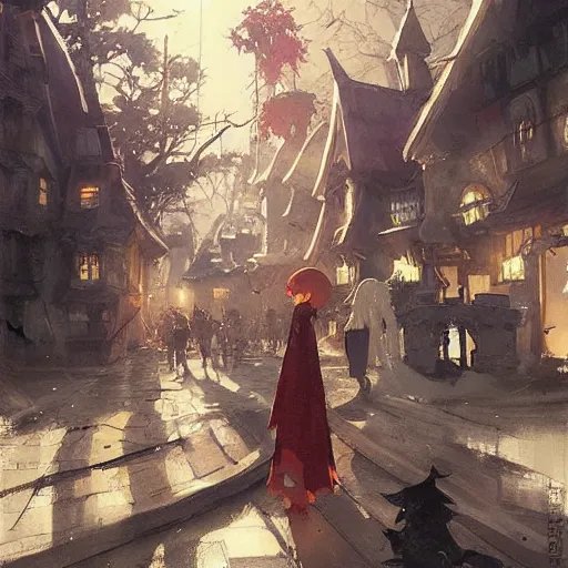 Prompt: halloween, perfect art, trending on pixiv fanbox, painted by greg rutkowski makoto shinkai takashi takeuchi studio ghibli, akihiko yoshida,