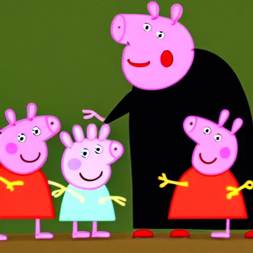 Prompt: peppa pig but he is a black man