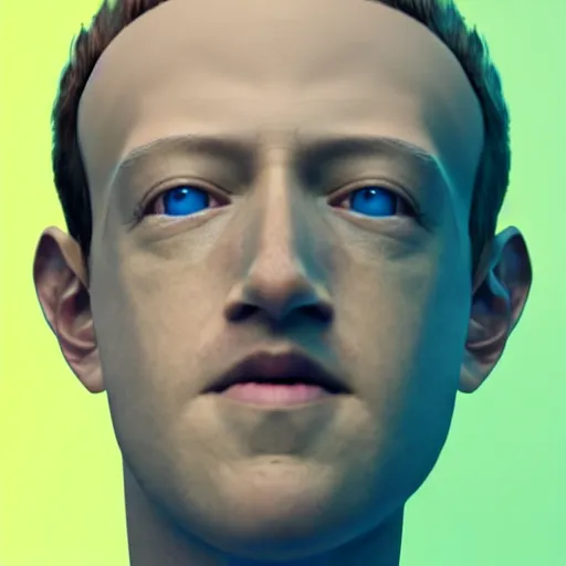 Image similar to mark zuckerberg head on robotic body, matte painting, bold shapes, hard edges, aesthetic octane render, 4 k, unreal engine, trending on artstation by ben nicholas