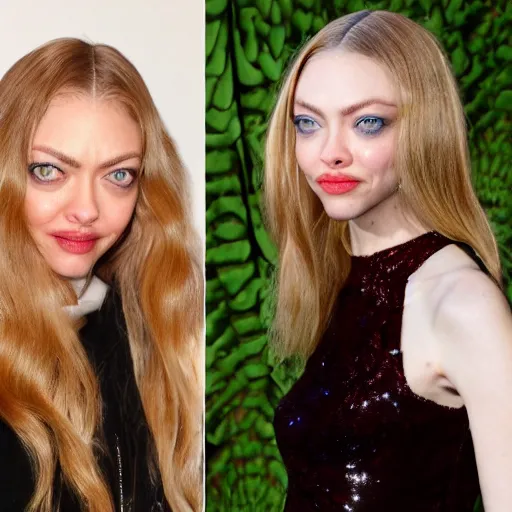 Prompt: a face looking like fried chicken, fried chicken model looking like amanda seyfried