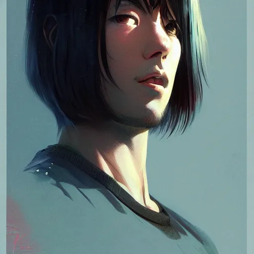 Image similar to pablo pascal portrait as manga character, realistic shaded perfect face, fine details. anime. realistic shaded lighting poster by ilya kuvshinov katsuhiro otomo ghost - in - the - shell, magali villeneuve, artgerm, jeremy lipkin and michael garmash and rob rey