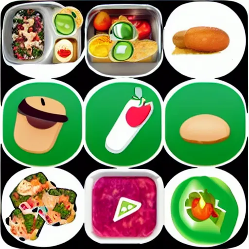 Image similar to a whatsapp stickers pack of lunch time,