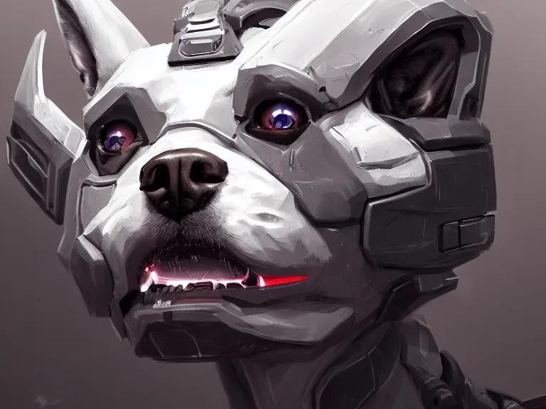 Image similar to cyborg dog, furry art, furaffinity, extremely detailed, digital painting, artstation, concept art, smooth, sharp focus, illustration, trending