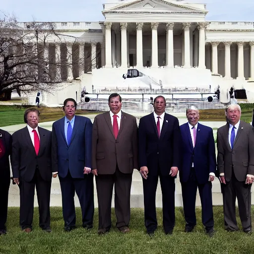 Image similar to group photo of all the corrupt politicians in washington d. c.