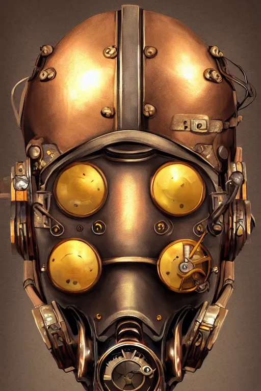 Image similar to steampunk helmet fantasy art mask robot ninja stylized digital illustration sharp focus, elegant intricate digital painting artstation concept art global illumination ray tracing advanced technology chaykin howard and campionpascale and cooke darwyn and davis jack