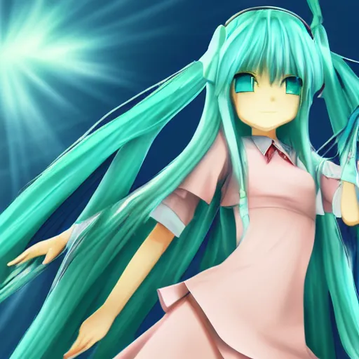 Image similar to Jesus Christ as hatsune miku by Shinji Aramaki, anime, scene, character