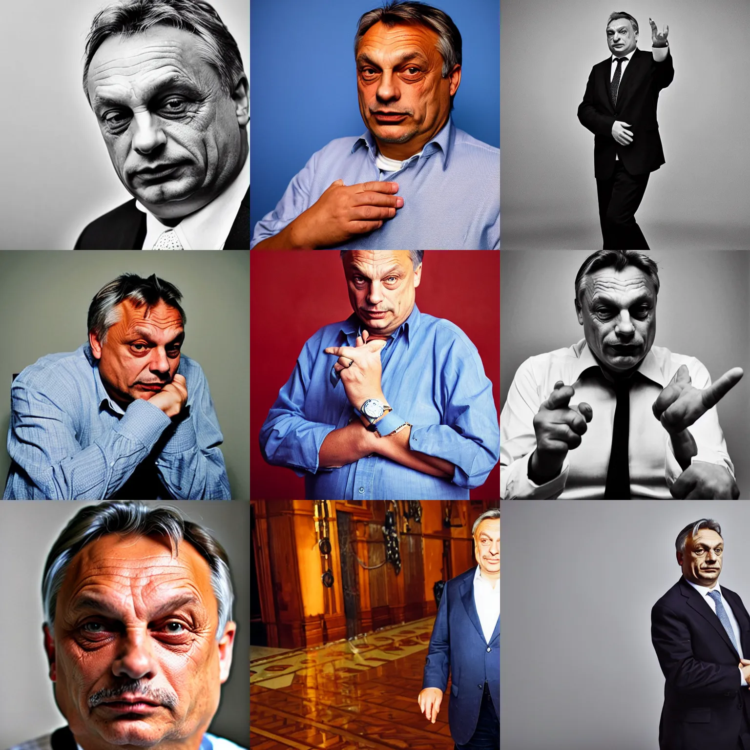 Prompt: photo of viktor orban by terry richardson