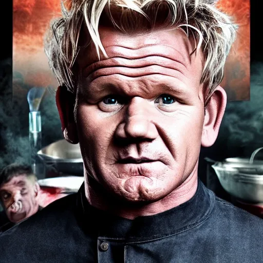 Prompt: gordon ramsay depicted as pippin hobbit