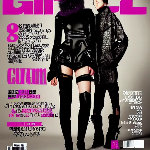 Prompt: futuristic fashion magazine GEN