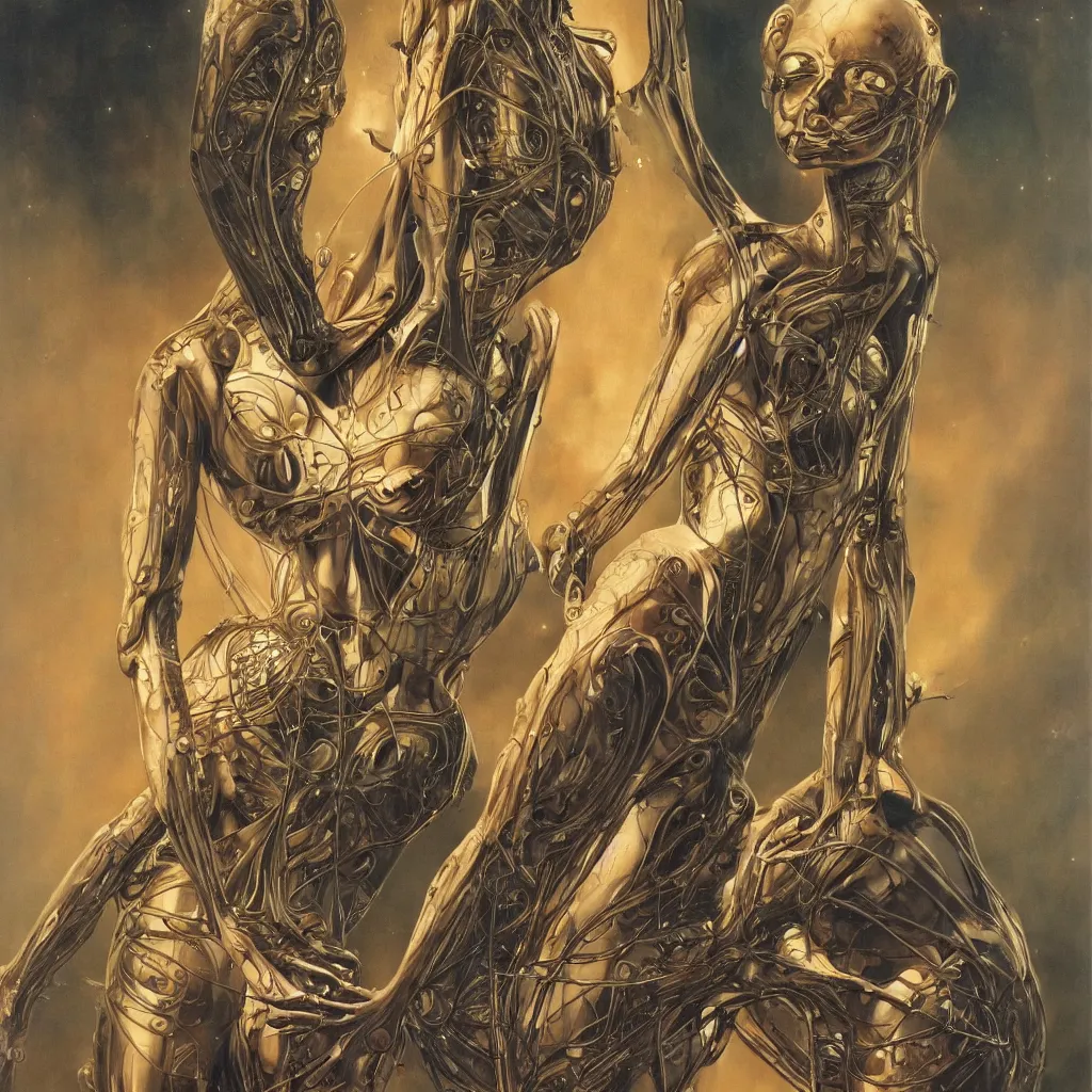 Image similar to anatomical depiction of a beautiful alien femme biology, latex domme, extraterrestrial, sharp focus, by james gurney, by bruce pennington, by yoshitaka amano, ornate portrait, high quality