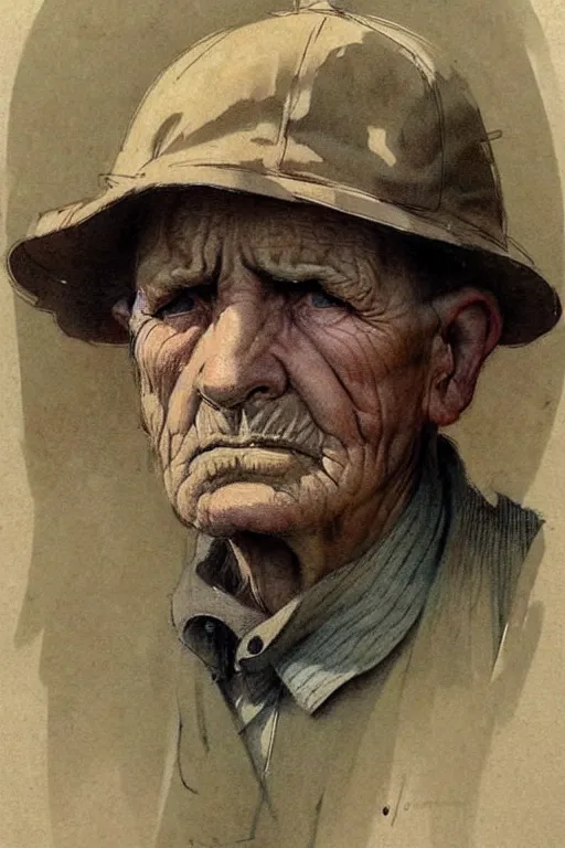 Image similar to ( ( ( ( ( 1 9 5 0 s retro future middle age sad farmer face portrait. muted colors. ) ) ) ) ) by jean - baptiste monge!!!!!!!!!!!!!!!!!!!!!!!!!!!!!!