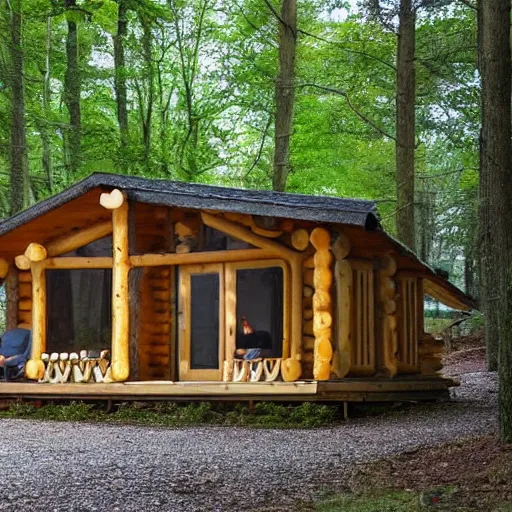 Image similar to a woodland cabin in the shape of a horse