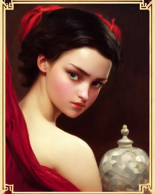 Prompt: a girl focused on chessboard, beautiful face, oil on canvas, artstation, by j. c. leyendecker and edmund blair leighton and charlie bowater, beautiful face, octane, very aesthetic!!!!!!!!!!!!!!! stunning gorgeous big eyes