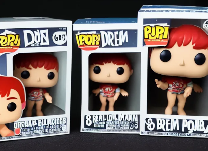 Image similar to !dream product still of faeces funko pop with box, 85mm f1.8