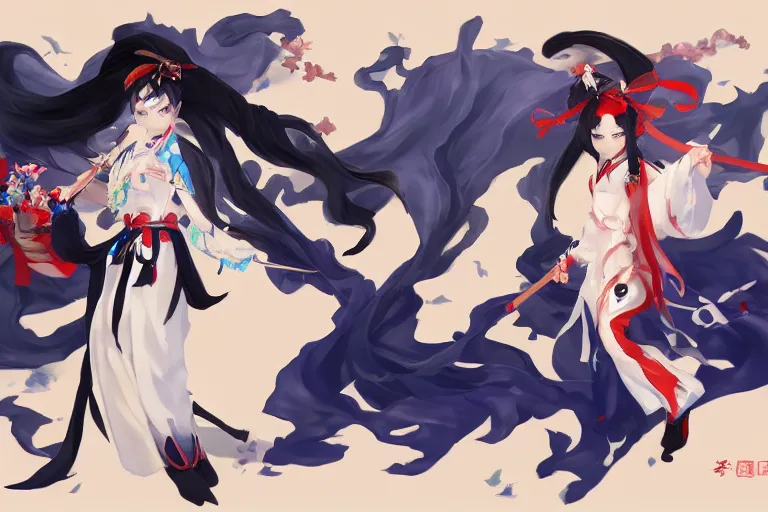 Image similar to しゅてんどうじ in Onmyoji detailed art, artstation, by Zeronis, by Bo Chen, by Alex Flores