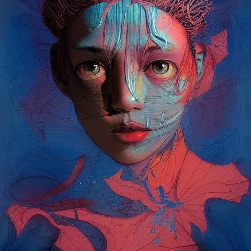 Image similar to citizen portrait soft light painted by james jean and dave mckean and erik jones, inspired by perfect blueanime, smooth face feature, intricate oil painting, high detail illustration, sharp high detail, manga and anime 1 9 9 9