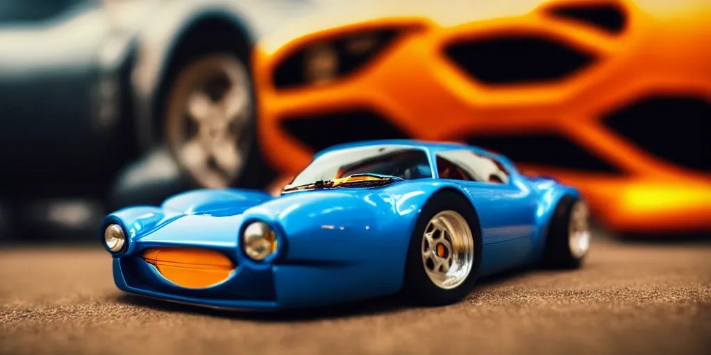 Image similar to Hot Wheels, coolest car ever, cinematic, 4K, HD, depth of field, bokeh, pirelli.