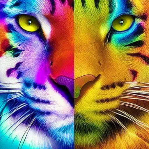 Image similar to 🌈 🐯