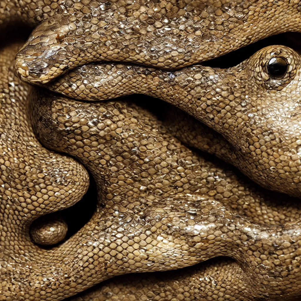 Prompt: diadem snake head, professional closeup photo, f / 2