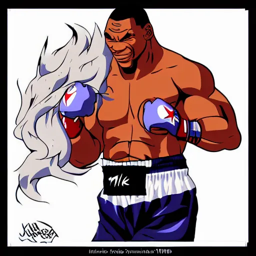 Prompt: mike tyson, anime