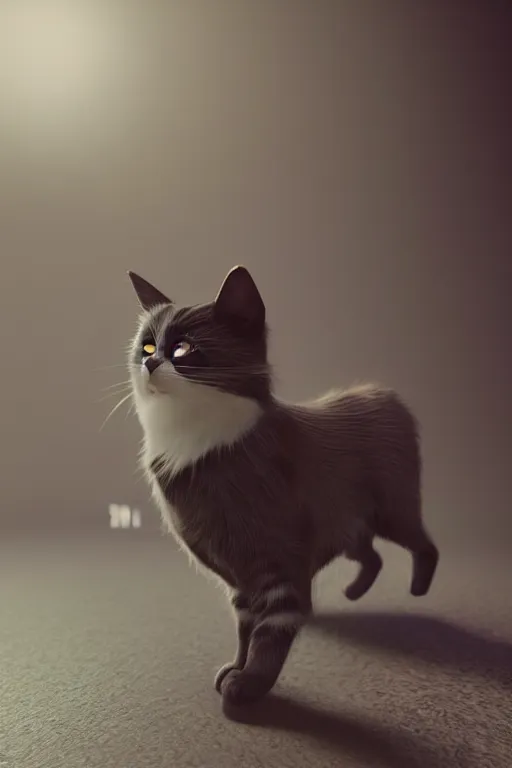 Image similar to a cat wearing a formal overcoat, portait photo, profile picture, hyperrealistic, concept art, octane render, unreal engine 5, digital art, high quality, highly detailed, 8K, cute, defined face, elegant clothes, trending on DeviantArt, Pixar style