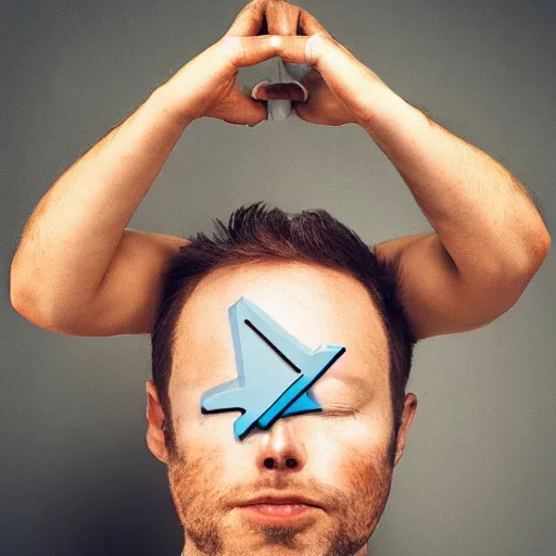 Image similar to man uploading his mind