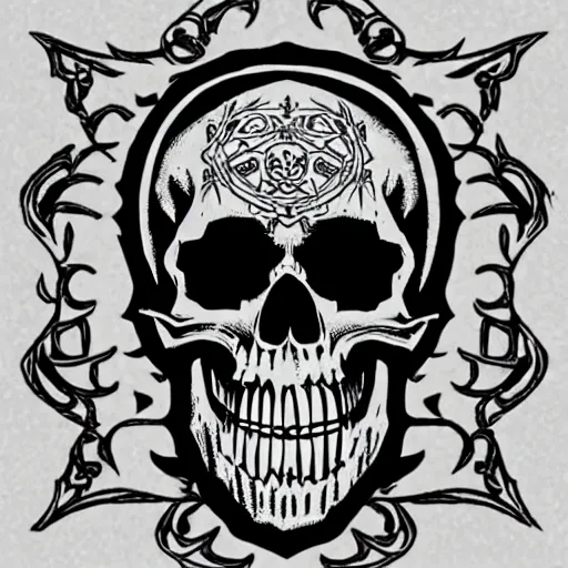 Image similar to skull bafshar, petros death emblem