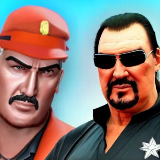 Image similar to Steven Seagal as a Fortnite character