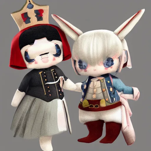 Image similar to cute fumo plush inspired by historical figures, artstation